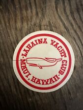 Vintage Lahaina Yacht Club Sticker Maui Hawaii Whale picture