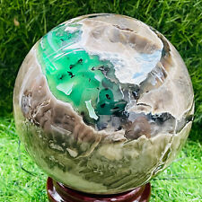 5.01LB Natural fluorescenc Agate Quartz Sphere Quartz Crystal Ball Reiki QY346 picture