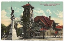 Battle Creek Michigan c1915 M. E. Church, Methodist Episcopal, Monument Square picture