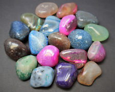 Dyed Tumbled Stones: Bright Colorful Mixed Agate Assorted Gemstone 500 Carat Lot picture