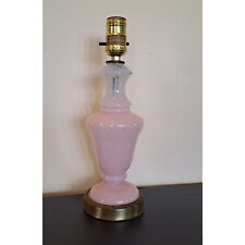 Lamp, Pink Opaline Murano-style Lamp, Vintage Pink Hollywood Regency Style with picture