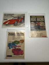 LOT of 3 1960s AURORA Slot Car Ads picture