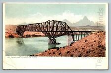 1906 Antique Postcard Of The Needles Bridge Colorado River Arizona w/ Stamp picture
