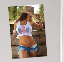 ih International Harvester Sexy Farm Girl Shorts T-shirt Cowgirl Fridge Magnet picture
