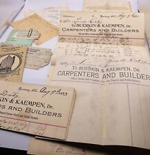 Lot of 12 Antique Vtg Documents Receipts Prescriptions 1893 1898 1900 Marriage picture