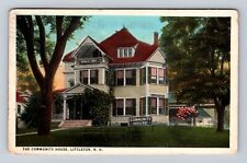 Littleton NH-New Hampshire, Community House, Antique, Vintage c1925 Postcard picture