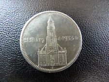 Germany 1934 J Church with Date 5 Reichsmark mark silver Coin with swastika M picture