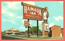 THE RAMADA INN, AMARILLO, TEXAS – Route 66 & 60 - 1963 Postcard picture
