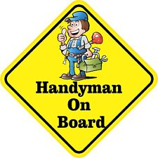 5in x 5in Handyman On Board Magnet Car Truck Vehicle Magnetic Sign picture