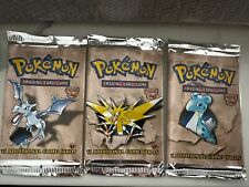 Authentic Original Pokémon TCG Complete 1st Ed. Stamped Fossil Empty Booster Art picture