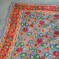 Tablecloth, Cotton, India made, Flowers, Bright Colors Nastursiums Square picture