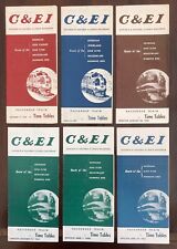 Chicago & Eastern Illinois Railroad Lot of (6) 1952 thru 1962 Public Timetables picture