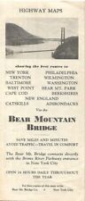 1929 BEAR MOUNTAIN BRIDGE Road Map New York Bronx River Parkway Hudson River picture