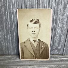 antique CDV photo young man clean shaven gay int Dover Maine picture
