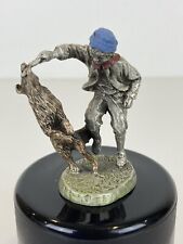 Rare Hudson Pewter Villagers Young Boy Playing With Dog #7363 Hard To Find picture