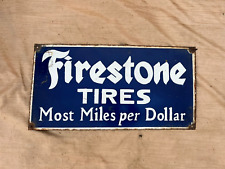 Porcelain Firestone Tires Enamel Sign Size 20.5x10.5 Inches picture
