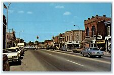 c1950's Corner Of Main & 4th Street Classic Cars Rochester Michigan MI Postcard picture