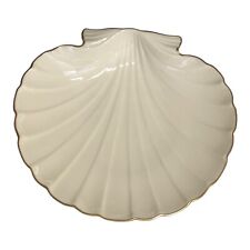 Lenox U.S.A. Clam Shell Shaped Porcelain Trinket Dish 22K Gold Trim picture