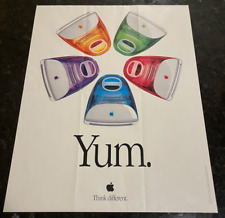 Vintage Apple Computer iMac 5 Flavors Yum Poster 1999 22x28 Think Different picture