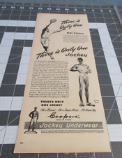 1946 Jockey Underwear Men's Briefs Tennis Bill Tilden Vintage Print Ad picture