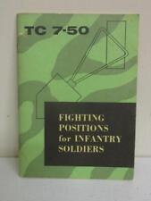 Vintage US Army Training Circular TC 7-50 Fighting Positions Infantry Soldiers picture