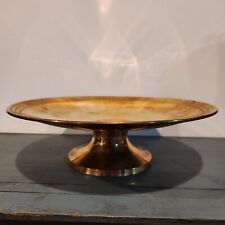 Vintage Brass Cake Stand; Made in India picture