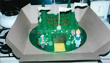 Birthday Cake FOUND PHOTO.Color  Original Snapshot GREEN 98 13 YY picture