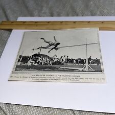 Antique 1912 Clipping George Horine, High Jump World Record Holder Olympics Prep picture