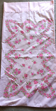 Vtg Pillowcase Pink Floral Sprays Single Percale King Montgomery Wards 42x46 picture