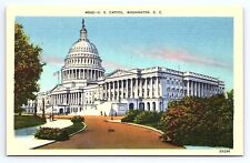 Postcard US Capitol Washington DC Linen Unposted picture