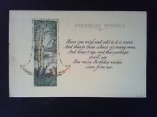 1922 Stamped Birthday Wishes Postcard Birthday Series No 264 Made in USA picture