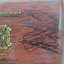 Carlito Fuente Autographed OpusX Cigar Box Rare Estate Robusto Hinged Dovetailed picture