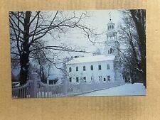 Postcard Old Bennington VT Vermont Old First Church Snow Winter Vintage PC picture