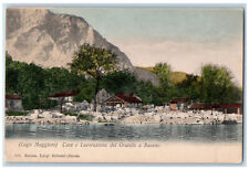 Baveno Piedmont Italy Postcard (Lago Maggiore) Cave Granite Processing c1905 picture