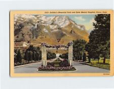 Postcard Soldier's Memorial Park and State Mental Hospital Provo Utah USA picture