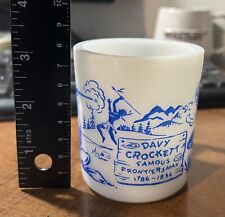 Vintage Davy Crockett Milk Glass 3 Inch Coffee Mug picture