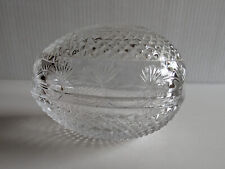 Vintage Avon Mother's Day 1977 Egg Shaped Clear Glass Trinket Dish with Lid picture