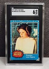 1977 Topps Star Wars #5 PRINCESS LEIA ORGANA - SGC 6 Carrie Fisher Series 1 Blue picture