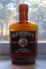 Antique Labeled OLD HORSEY STRAIGHT RYE WHISKEY 1/2 Pt Bottle - Marriage Piece picture