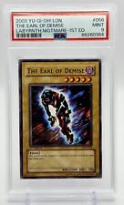 2003 Yu-Gi-Oh LON Labyrinth Nightmare 1st Edition The Earl Of Demise PSA 9 MINT picture