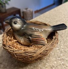 1962 Goebel Sparrow Bird Figurine West Germany CV72 In Nest picture