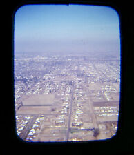 1954 Bakersfield California Aerial View Color Slide Photo Kern County old picture