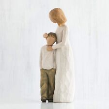 Mother Child Boy Sculpted Hand-Paint Sculptures Resin Art Figurine​ Statue Gift picture