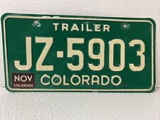 1980's Colorado License Plate JZ-5903 Collectible Nov Tags picture