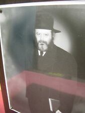 Vintage 8 x 10 Black & White Photo Chabad Hasidic Rabbi Menachem M. Schneerson picture