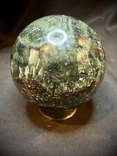 Breathtaking Rare Large Seraphinite Sphere With Stand 437 Grams picture