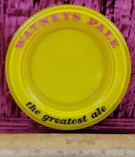Vintage Ashtray ADVERTISING Watney's PALE ALE YELLOW COLORFUL Glass Table Top picture