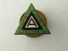 Vintage AI & S Manufacturing Company Safety First Pin Back Enamel Cloisonne picture