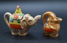 40s Vintage Children's Lusterware Elephant Shaped Teapot Creamer JAPAN   picture