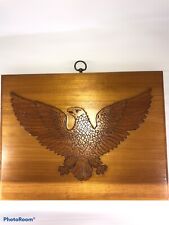 Americana Wooden Plaque Handcrafted Dated 1978-Vintage Made In USA picture